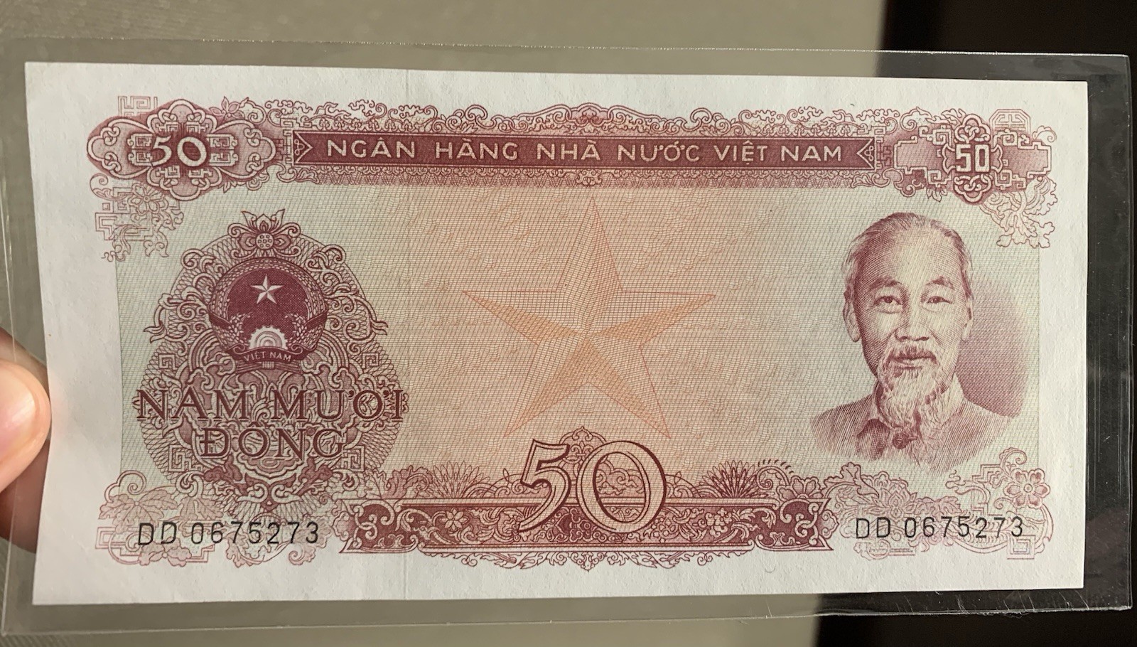 1976 Viet Nam Currency 50 Dong ( RED ) – Type I & II Cir./ Uncirculated…