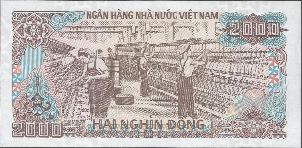 Banknote from Vietnam – 2000 Dong – 1988 – Ho Chi Minh – Unc.