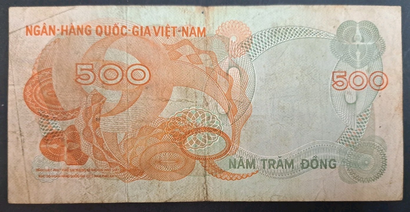 (1969-71) South Vietnam 500 Ðong P28, J5-273375.