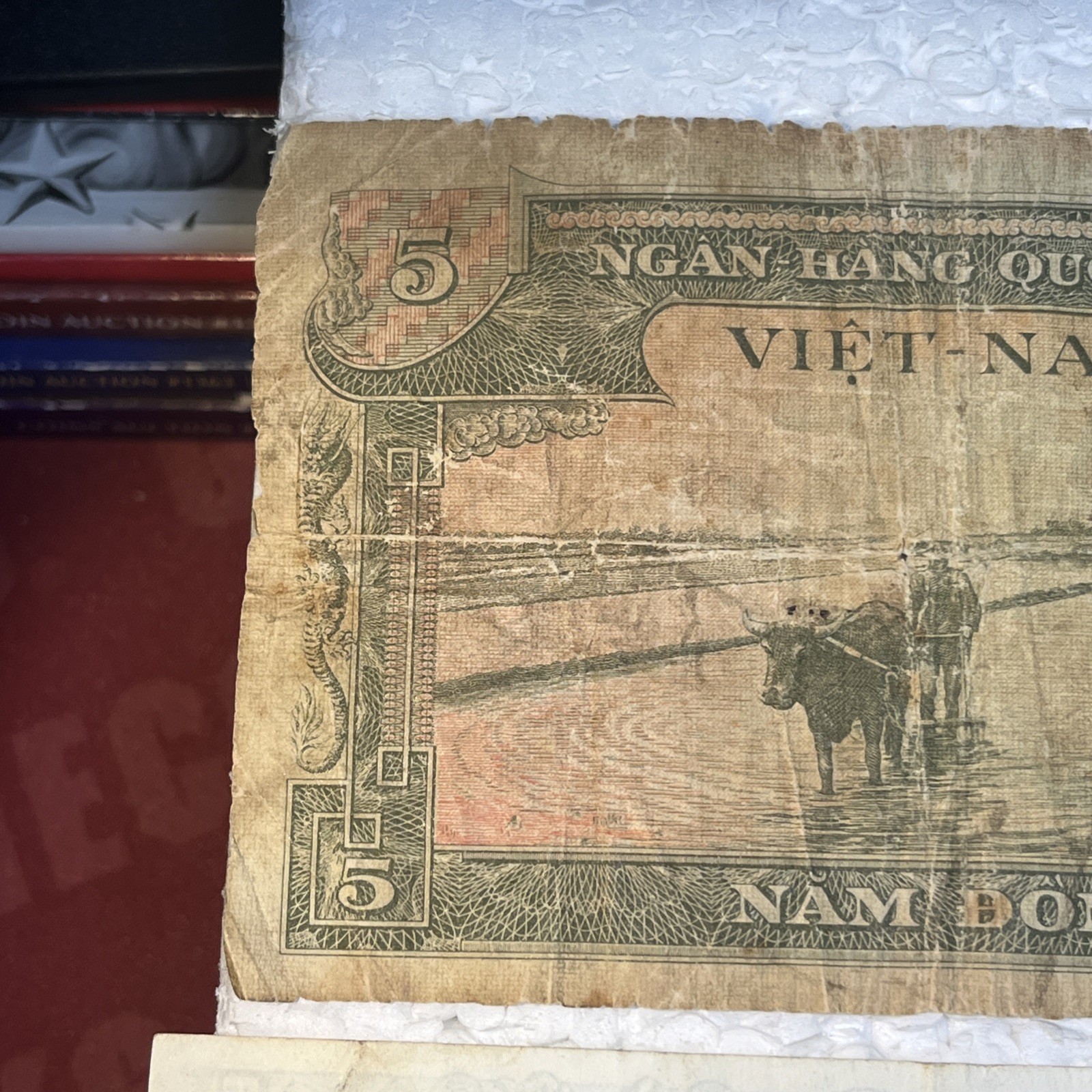 1956 – 1966 Vietnam 5, 20 & 50 Dong Circulated Paper Banknotes Lot Of 3