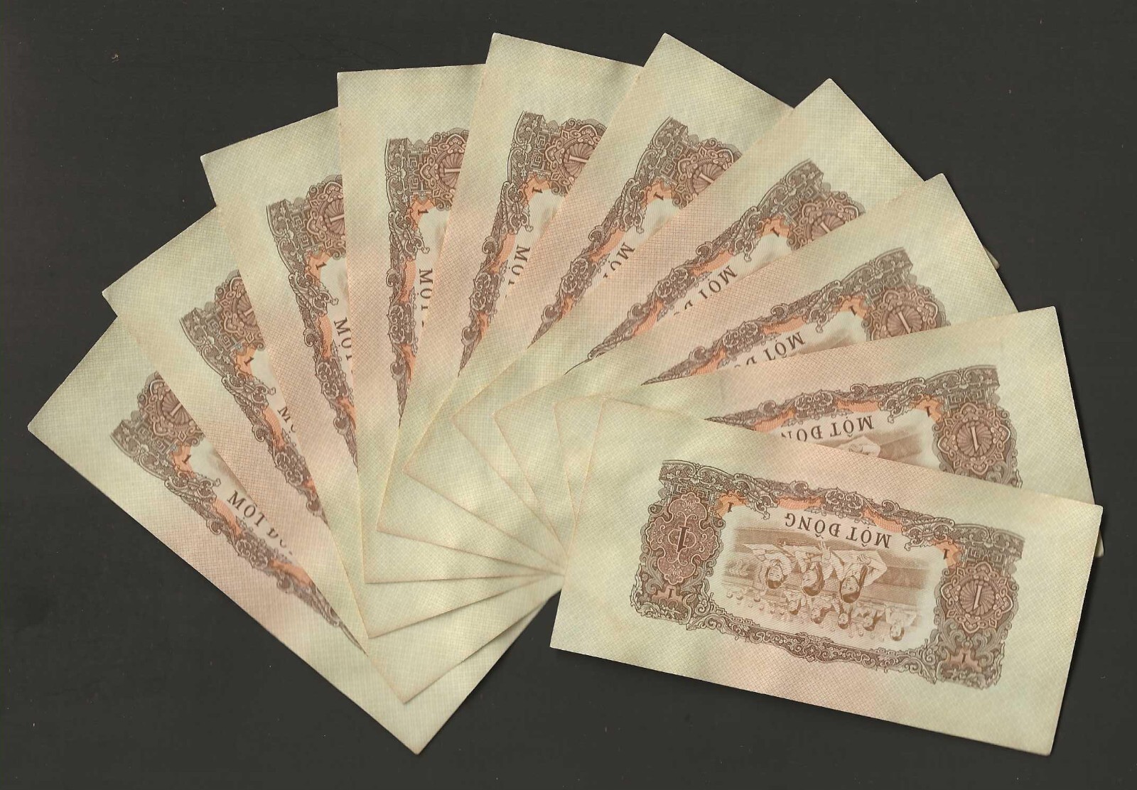 1963 Liberation of S. Vietnam Consecutive 10 of aUNC Bank Notes, P#R4.