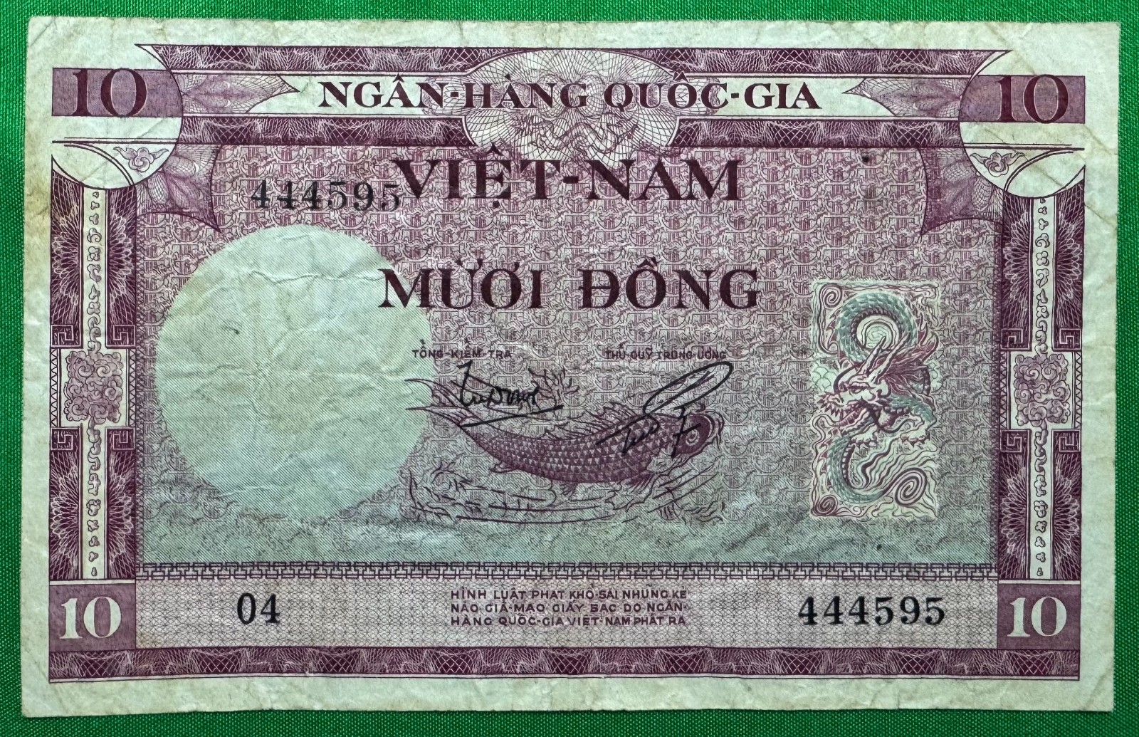 1955 South Vietnam 10 Dong Note; Pick 3 Banknotes Paper Money Currency 04.444595