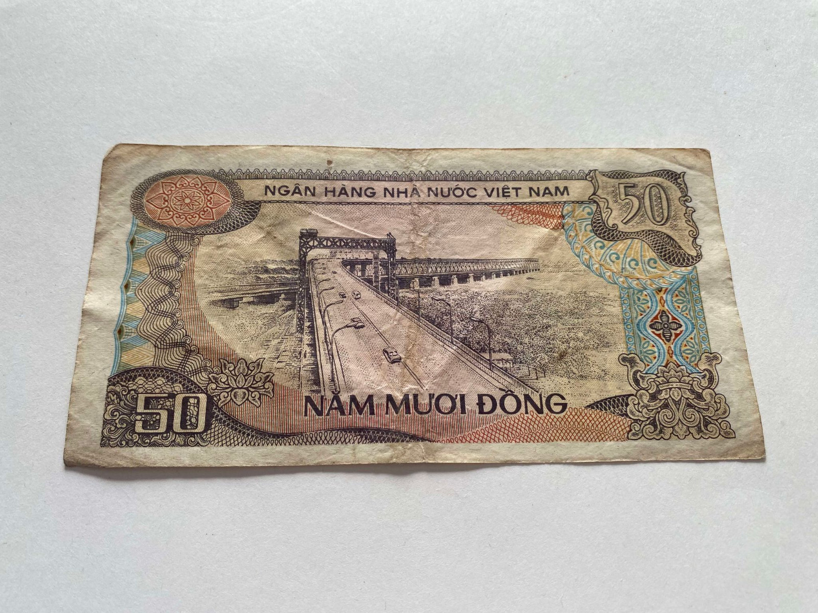 1985 Vietnam 50 Dong Note – Nam Muoi Dong YK 0391639 VIET NAM money Acceptable