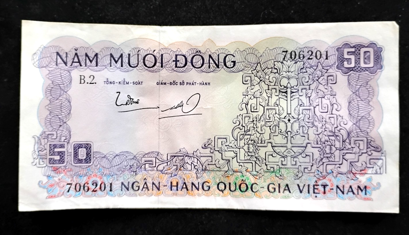 1966 Vietnam 50 Dong p#17 circulated