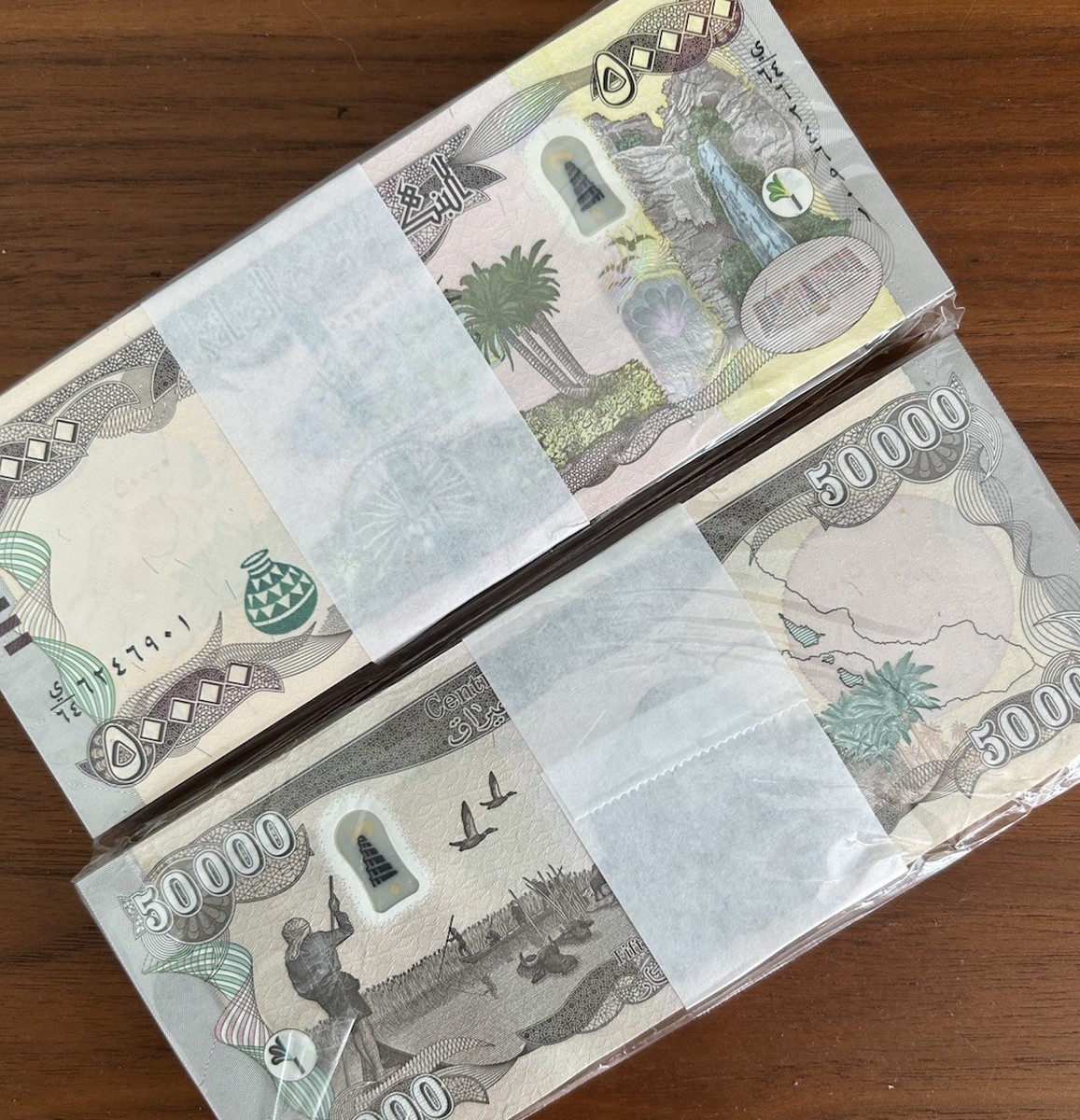 100,000 IQD – 2 x 50,000 Iraqi Dinar – 2023 IQD Money Banknotes – Quick Shipping