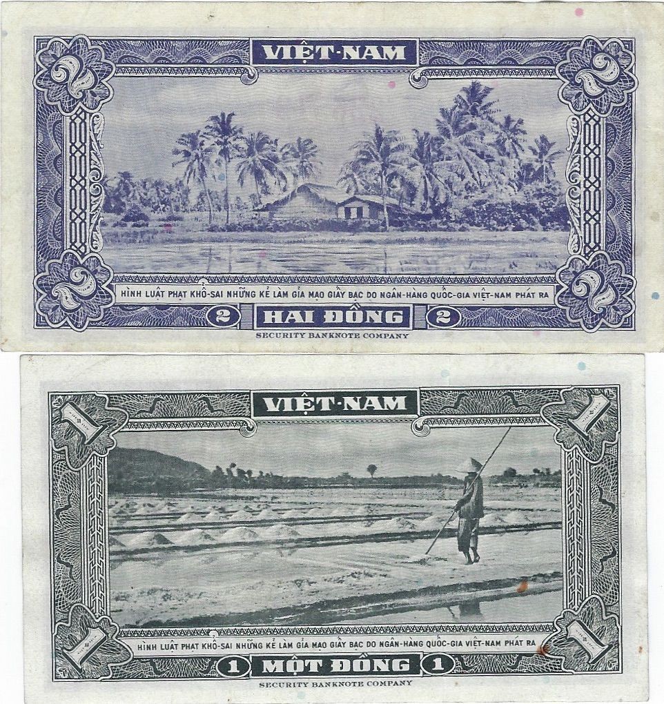 Vietnam South 1, 2, 5, 10, 20 Dong 1964 Banknotes – AU Set of 5 + Gift! V6