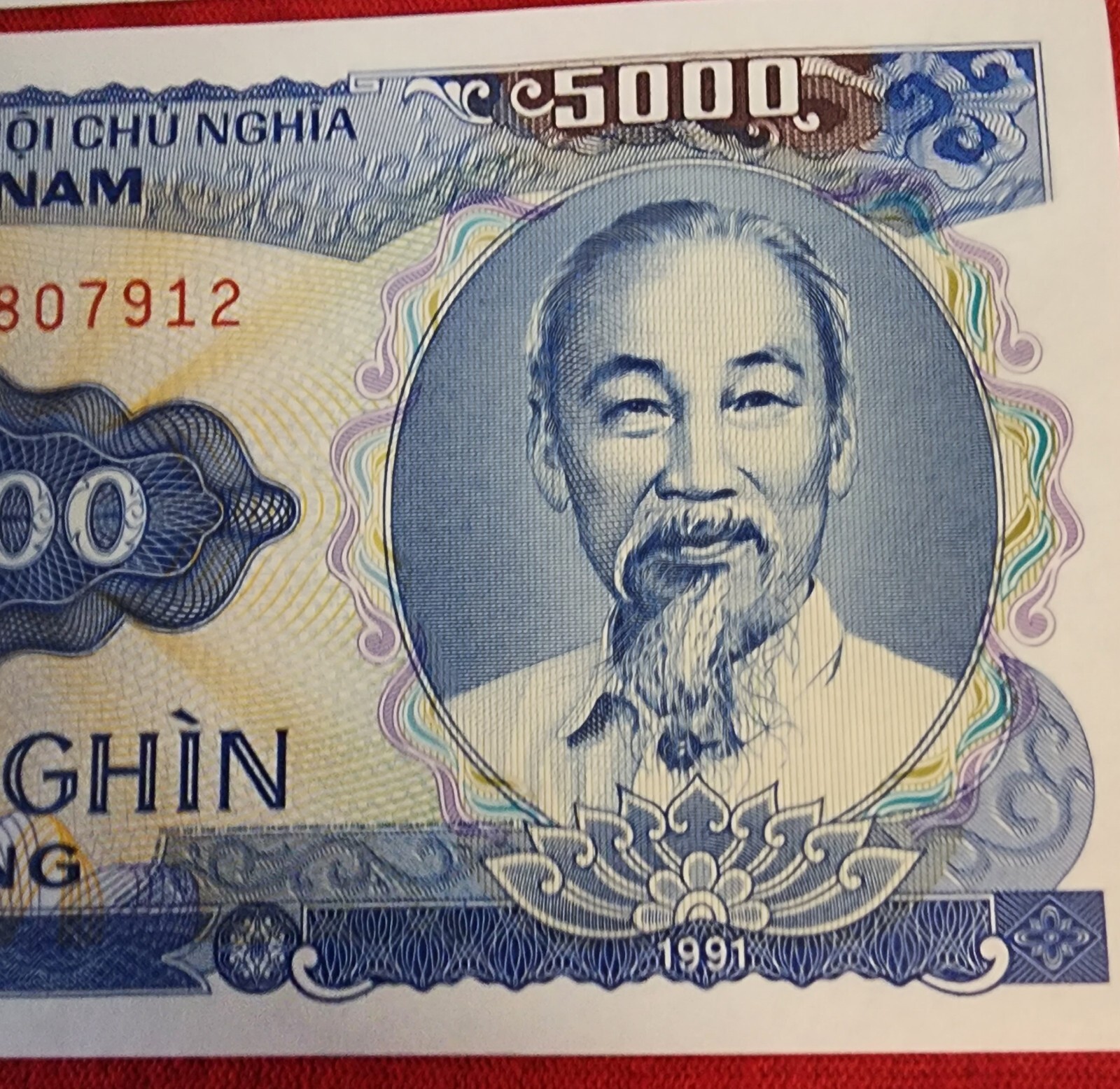 Vietnam (Vietnamese) 5000 (5,000) Dong LOT OF 10 Pcs, 1991 (1993) UNC