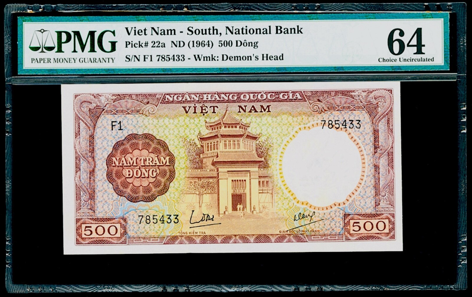 500 Đồng S. Việt Nam – National Bank Pick# 22a PMG 64 Choice Uncirculated
