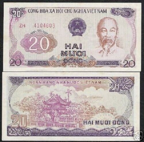 Vietnam 20 DONG P-94 1985 “Ho Chi Minh” UNC Vietnamese Currency Money Bill NOTE