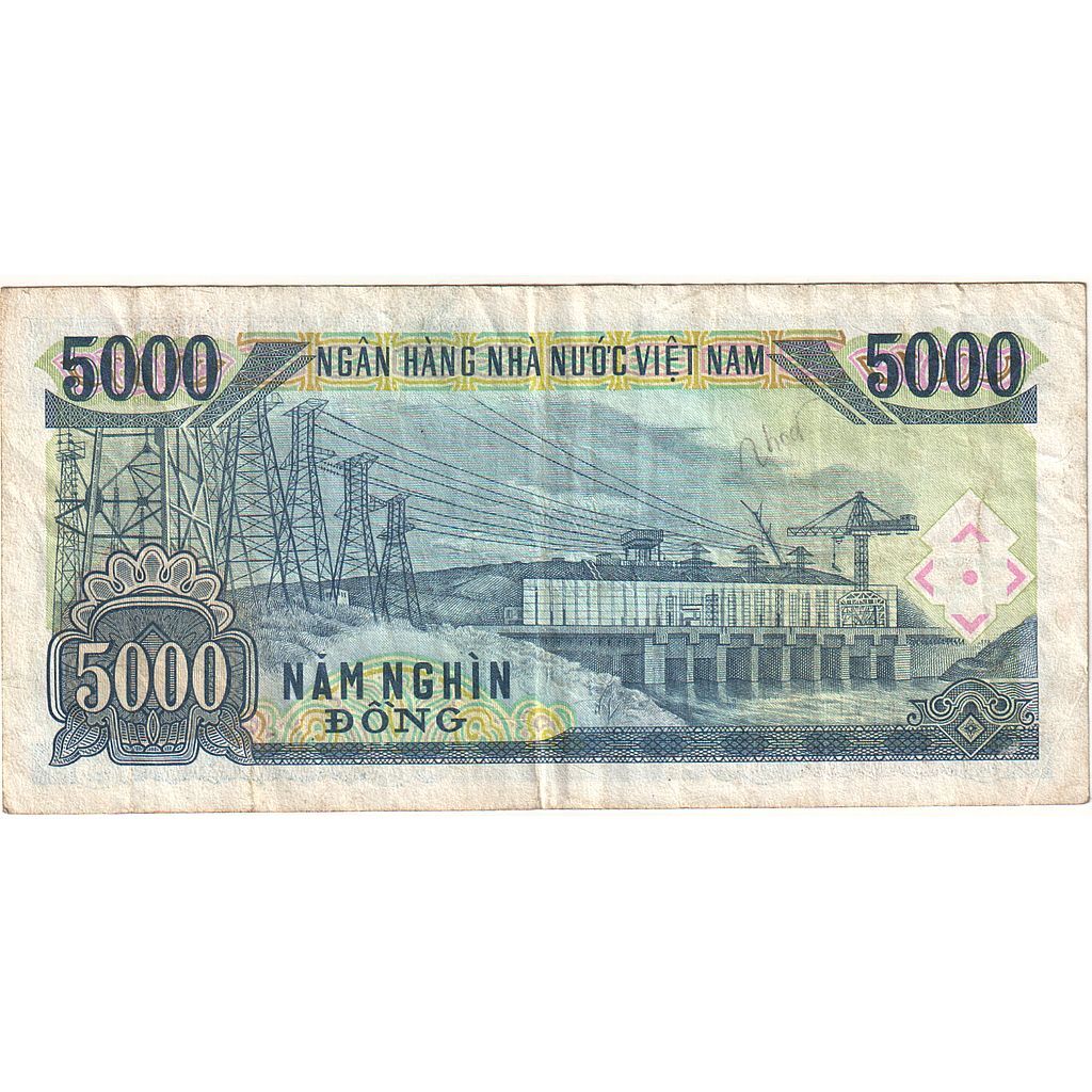 [#393572] Vietnam, 5000 D ox ng, 1991, KM:104a, EF