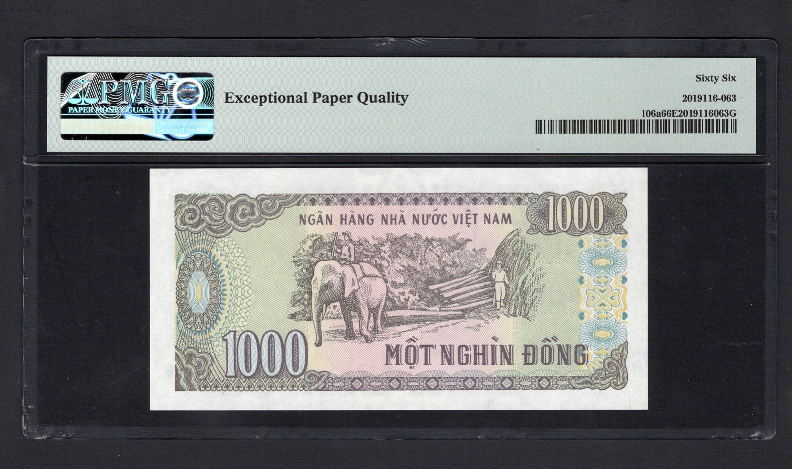 Viet Nam 1000 Dong 1988 (ND 1989) P106a Uncirculated Grade 66