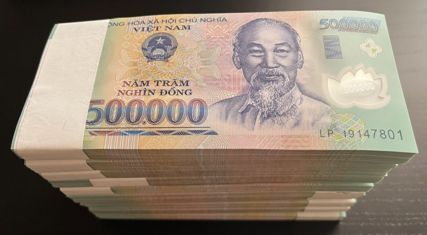 Vietnamese Dong 4 Million ( 8 x 500000 Note ) Vietnam Currency Money USA Seller