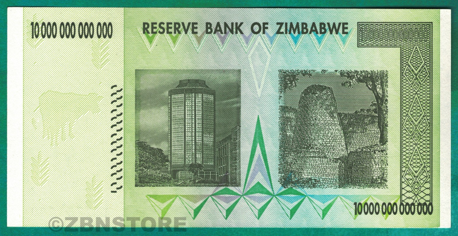 10 Trillion Dollars Zimbabwe + 5 x 20,000 Dong Vietnam Banknotes Uncirculated