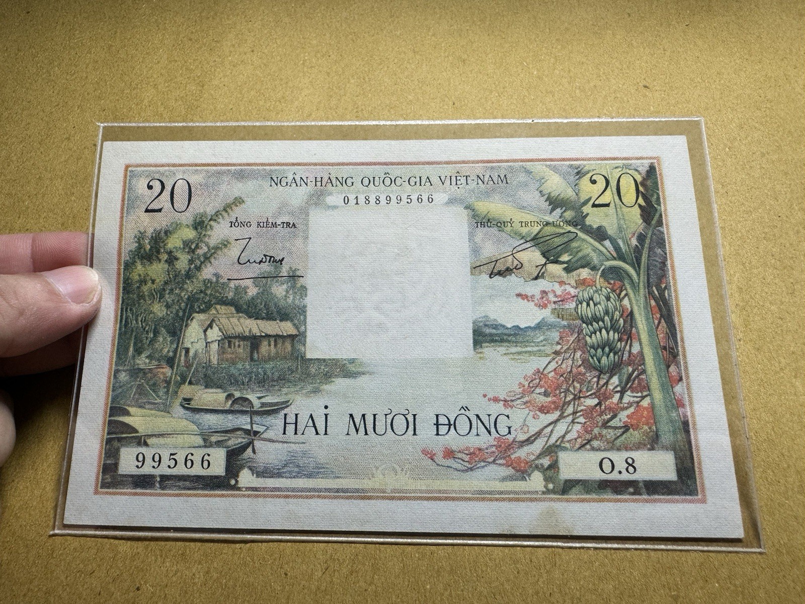 South Viet Nam Banknotes 20 Dong 1956 P-4a XF_LDP Shop.