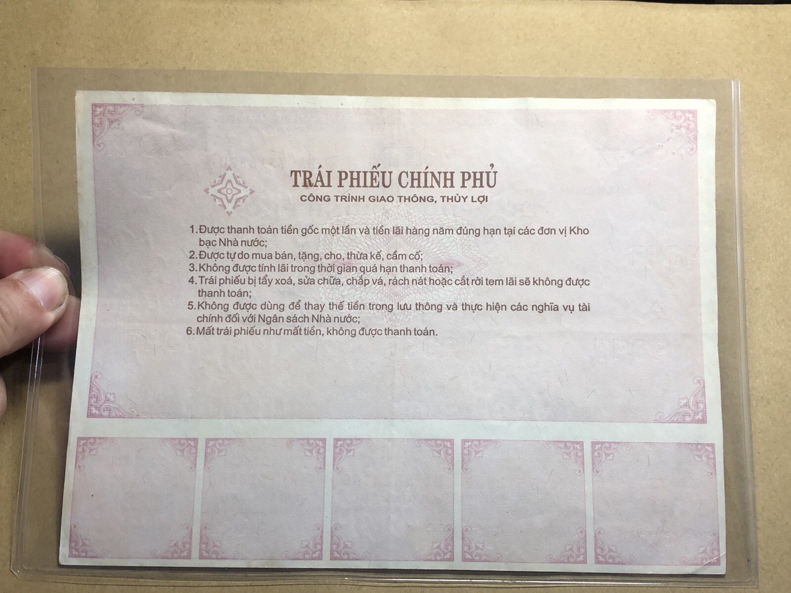 100,000 Dong Payment Bond Cheque Unpaid 2004 Original Vintage Rare_LDP Shop.
