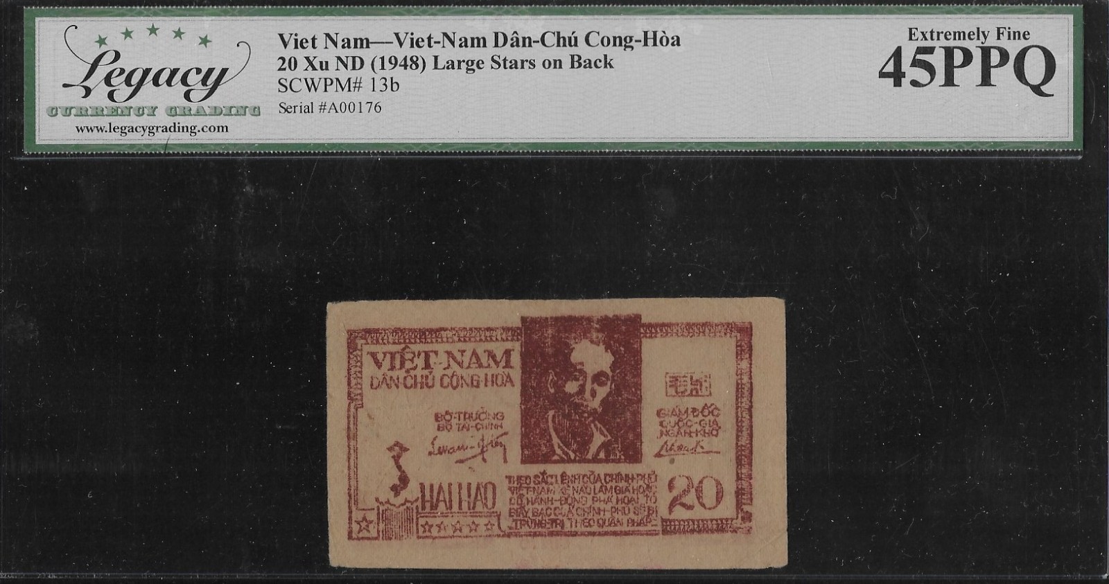 Vietnam P-13b 20 Xu 1948 LCG 45 PPQ