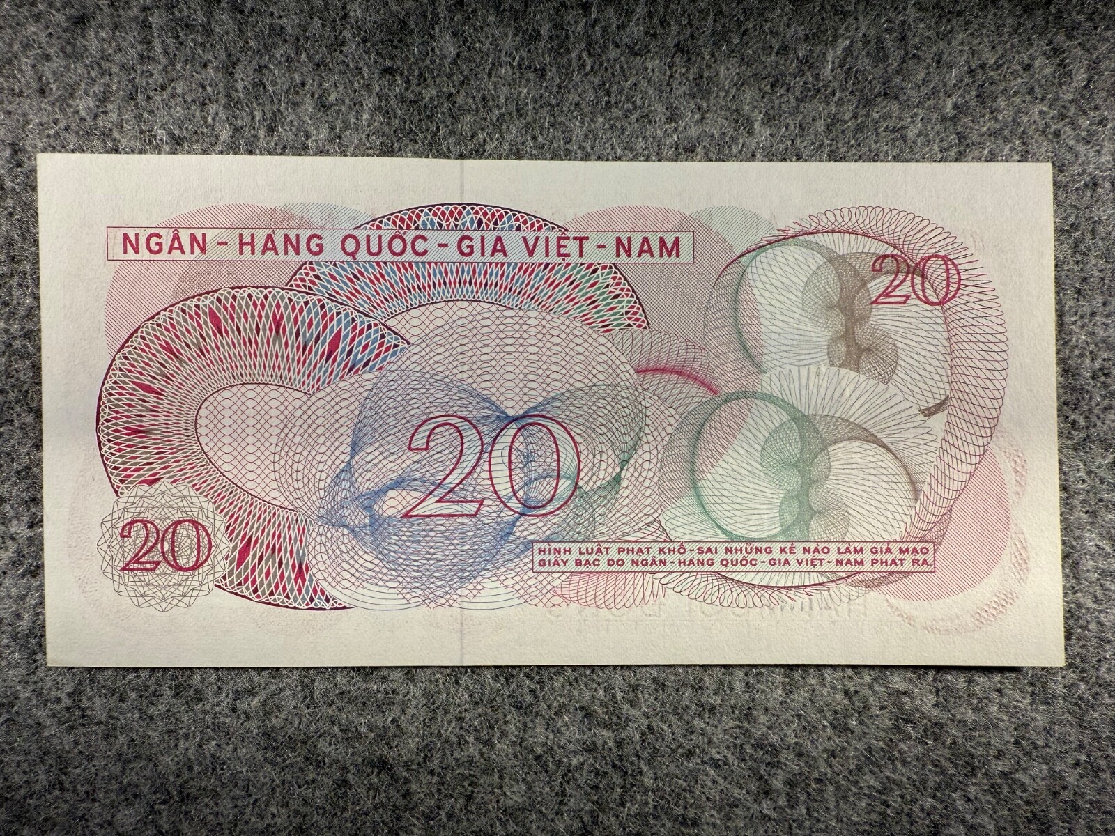 1969 South Vietnam 20 Dong P24 UNC Banknote SPC702