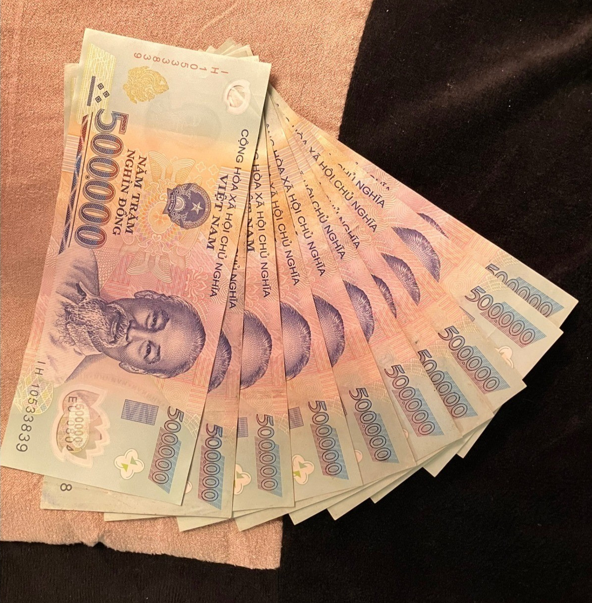 ( 10 ) 500,000 VND CURRENCY 5 MILLION VIET NAM DONG VIETNAM MONEY