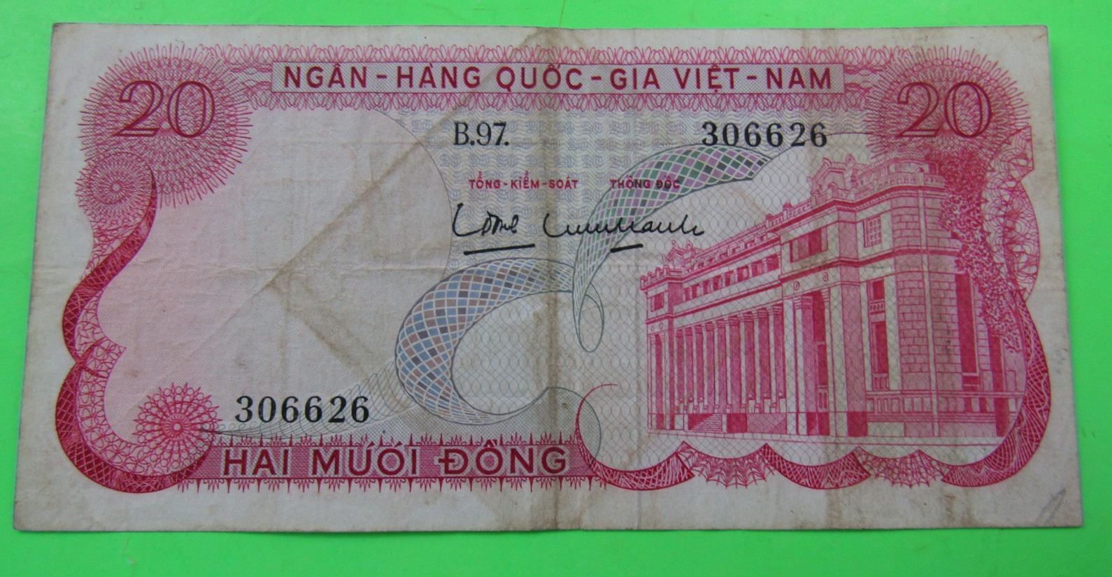 VIET NAM SOUTH, 20 DONG,P#24a, ND(1969)