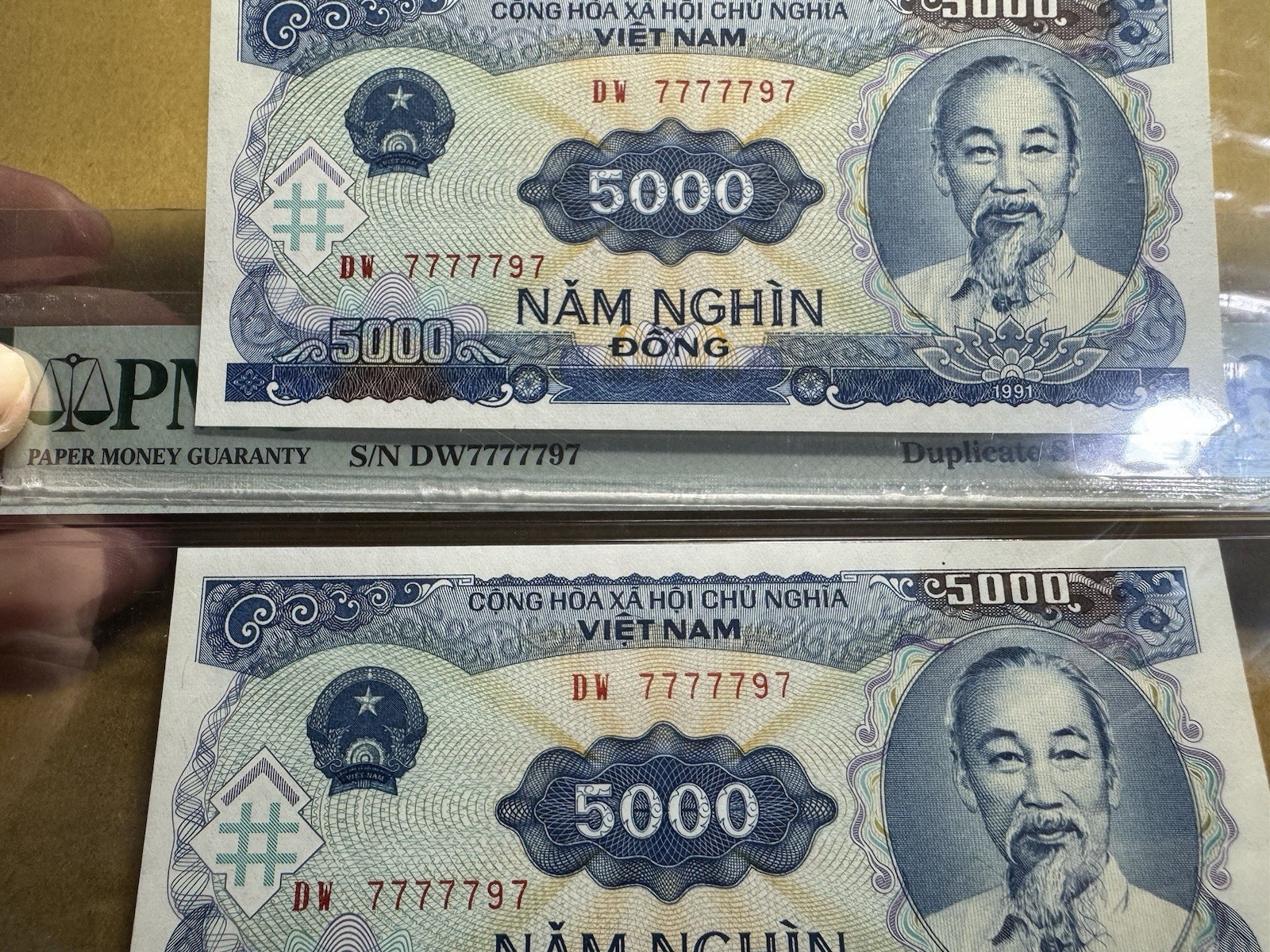 Duplicate Serie Number Error 5000 Đồng 1991 PMG-67 Superb Gem UNC Rare_LDP Shop.