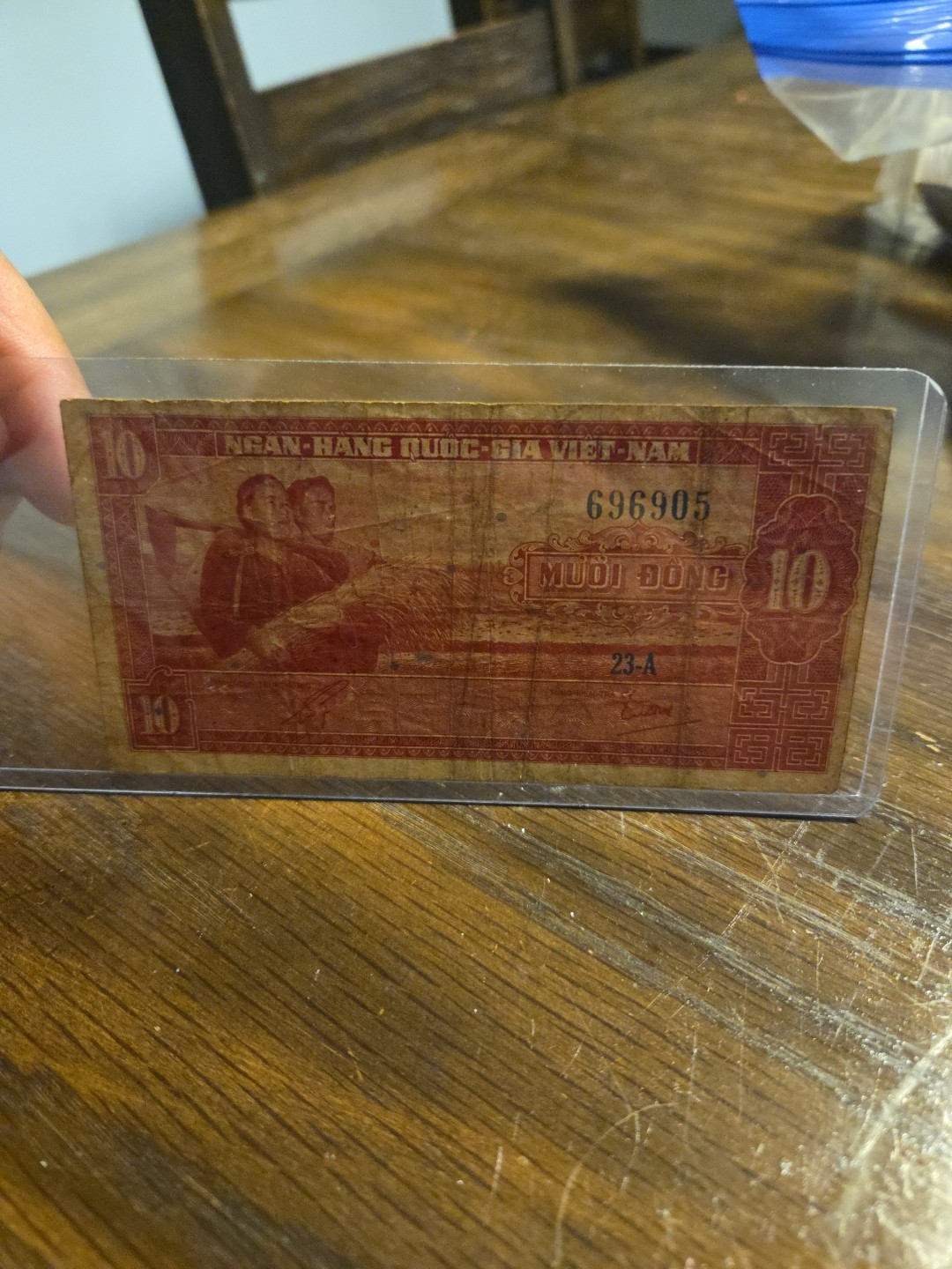 SOUTH VIETNAM 10 Dong Banknote 1962 Vietnamese Currency War Era Paper Money