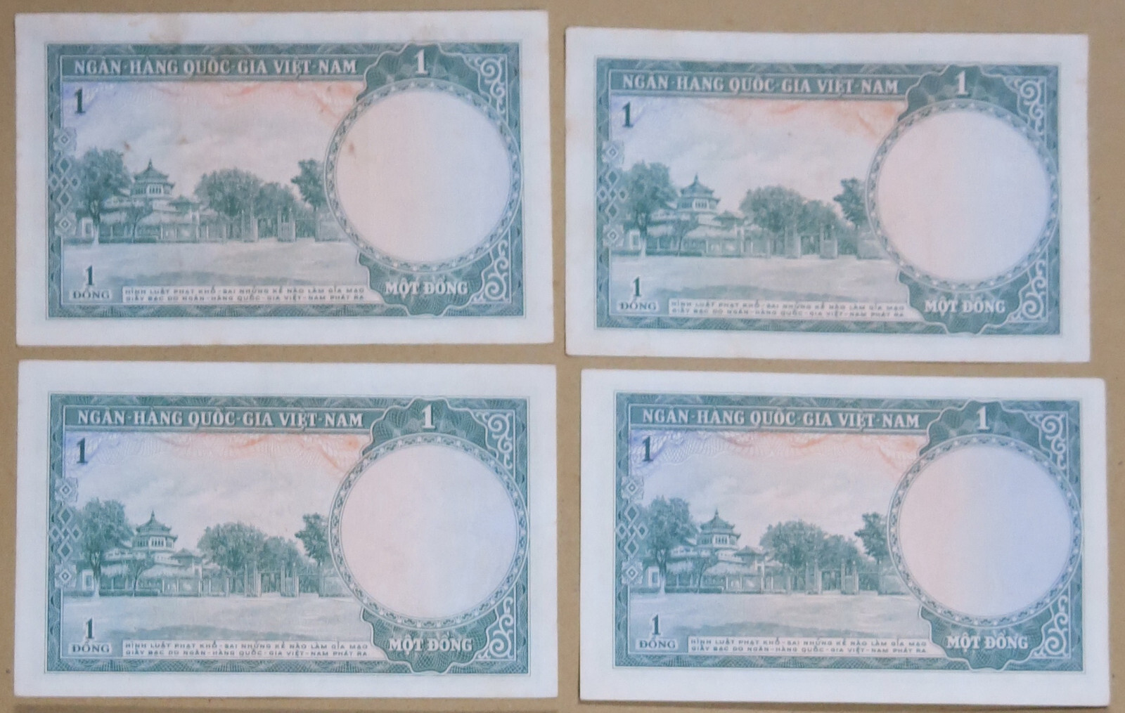 VIETNAM South ND (1956) 1 Dong Pick 1. Lot of 10 Notes High Grade B