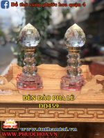 Đèn thờ trang trí_Đèn đào pha lê