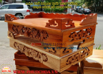Mâm Thờ Treo tường Chạm Rồng Gỗ Xoan Đào - Ảnh 3