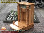 Tủ Thờ Thần Tài-Ông Địa Trụ Rồng Điện Tử Gỗ Xoan Đào 60cm x 98cm - Ảnh 2