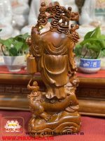 Tượng Di Lạc Ngũ Phúc đứng trên nghê Gỗ Hương Đá cao cấp - Ảnh 4