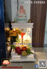 Tủ thờ Ông Địa Thần Tài màu trắng cao cấp - Ảnh 2