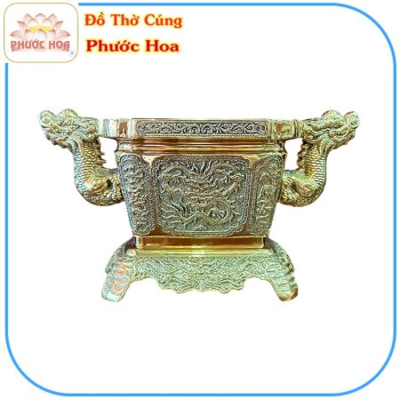 Bát hương đồng vuông Vĩnh Tiến