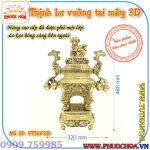 Thịnh lư vuông tai mây 3D_Đồ Thờ Cúng Phước Hoa