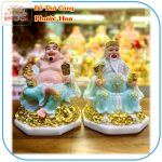 Tượng Thần Tài - Ông địa màu xanh