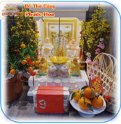 Bàn thờ ông địa thần tài màu trắng
