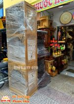Tủ thờ 3 tầng gỗ sồi
