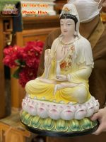 Tôn Tượng Quan Âm Sứ Vàng A08 - Ảnh 2