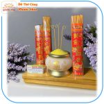 Nhang Thần Tài Cuốn Tàn Nhũ Vàng Tàn Cuộn Đồng Xu ít khói