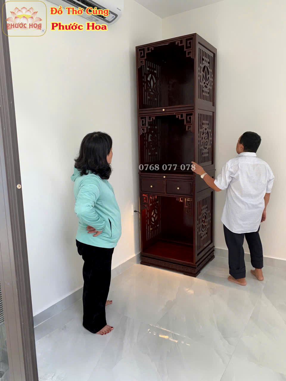 Quy trình đặt tủ thờ 3 tầng