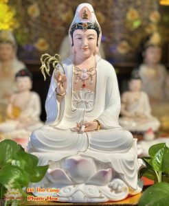 Tượng quan âm sứ cao cấp gy053
