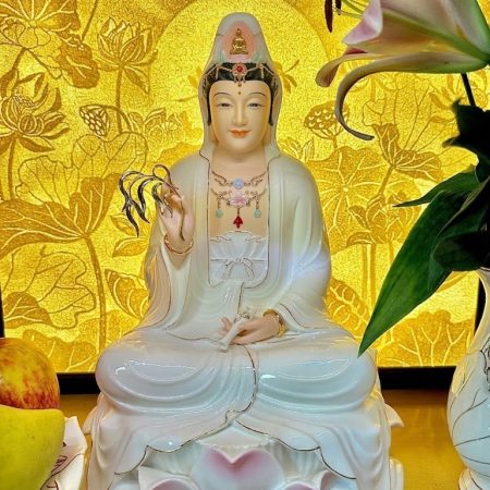 Tượng quan âm sứ cao cấp gy053