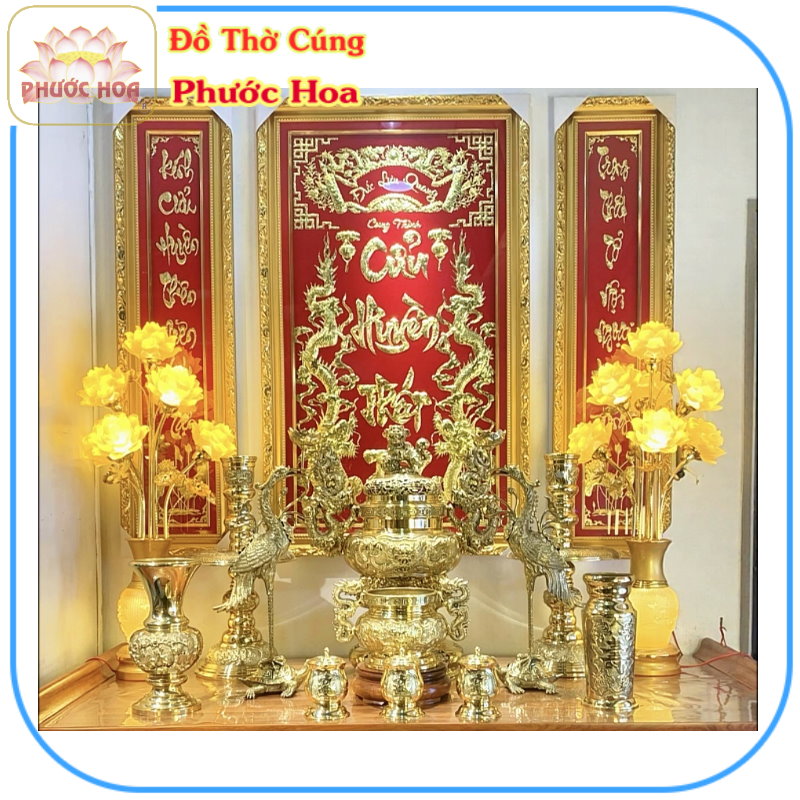 Bài vị Cửu Huyền Thất Tổ mạ vàng