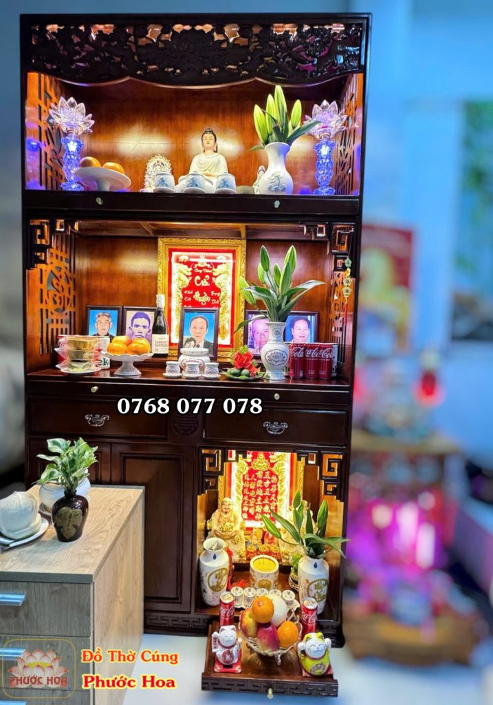 Tủ thờ 3 tầng dành cho người lớn tuổi