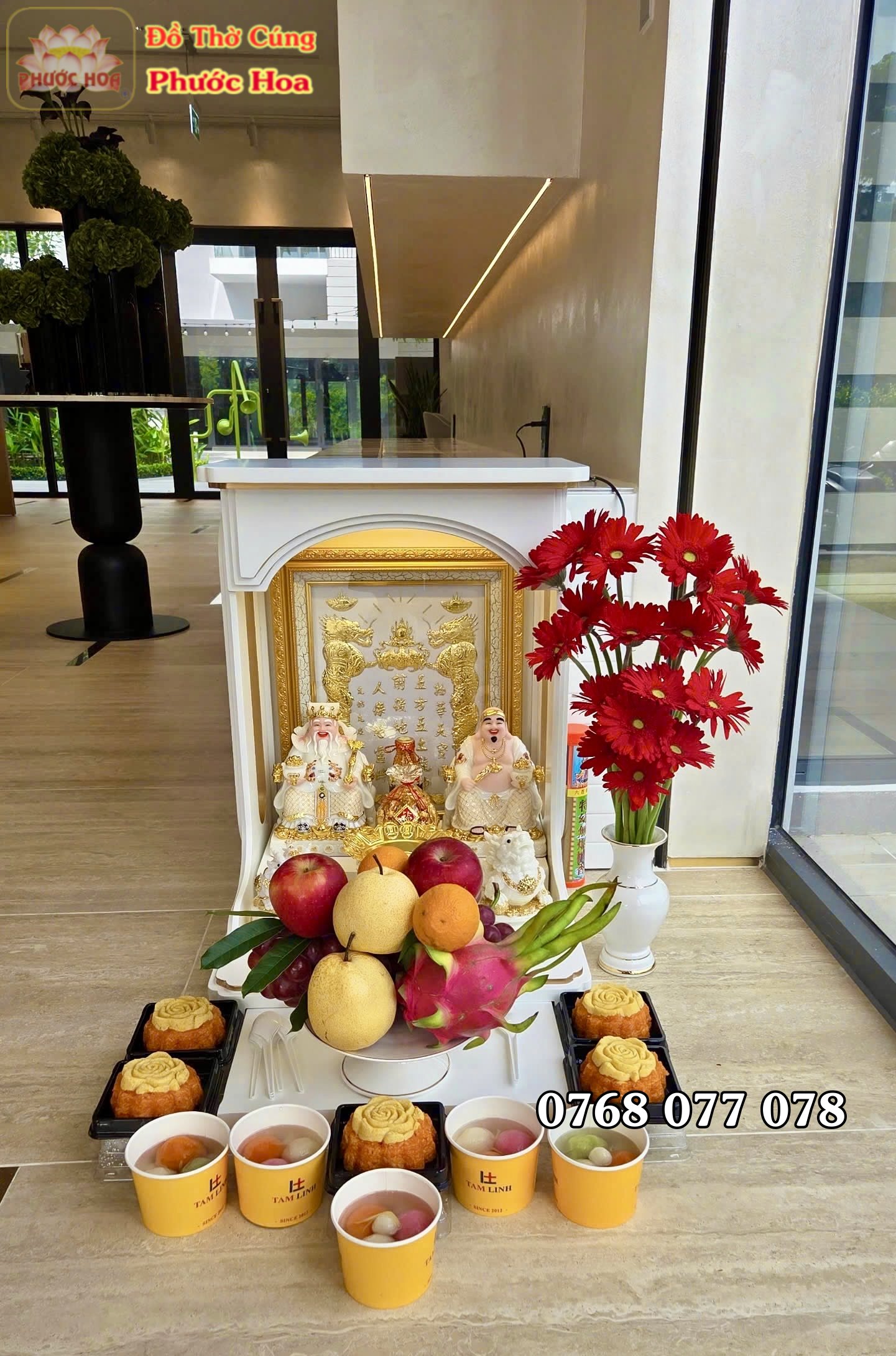 Bàn thờ ông địa ngang 42cm cao 62cm